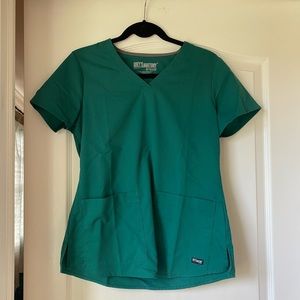 Greys Anatomy hunter green scrub top